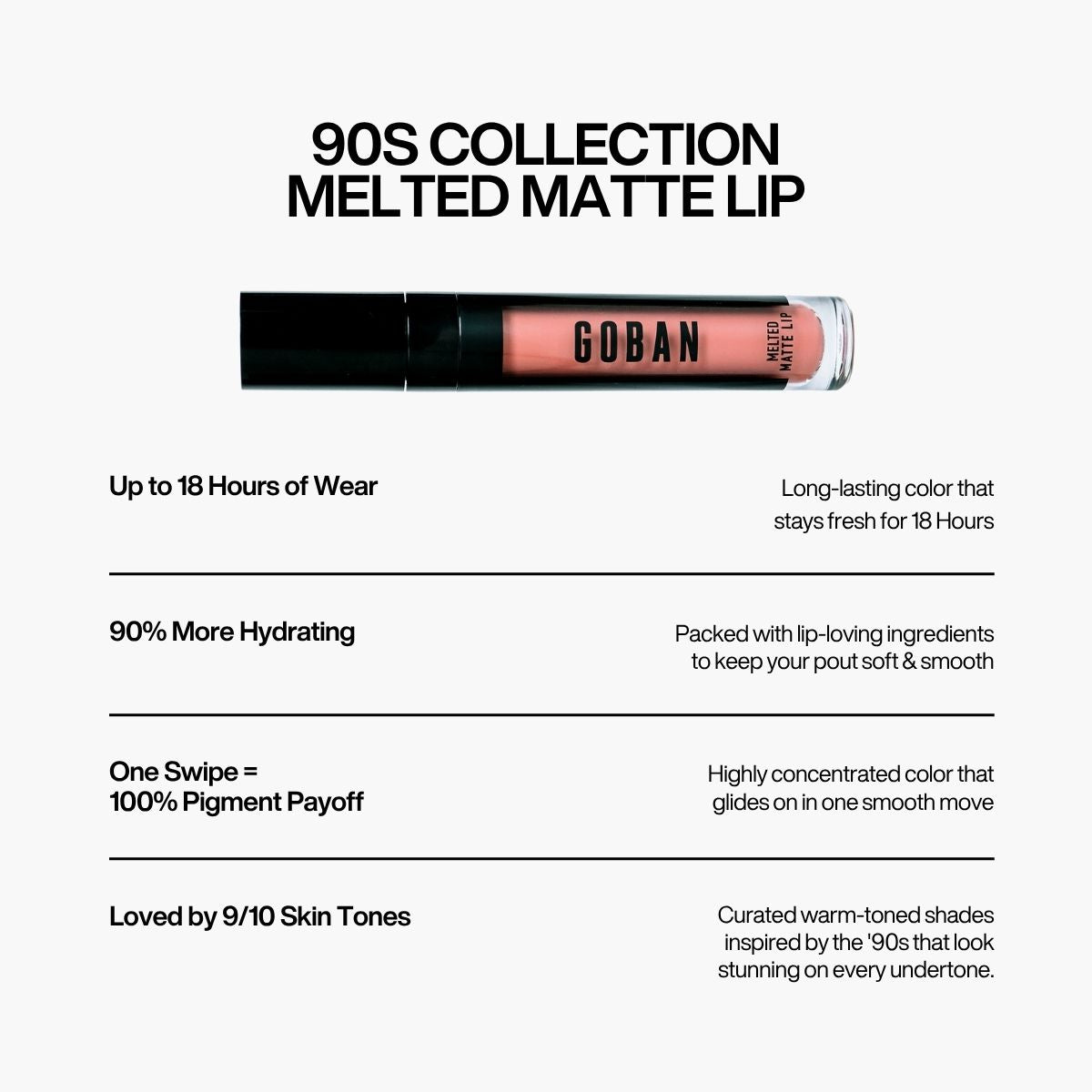 Melted Matte Lip 90S Collection (RUSTY ROSE)